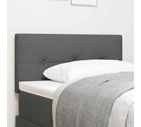 Kaloriko Tête de lit réglable en hauteur - 80 cm - En cuir synthétique résistant avec rembourrage en mousse - Pour chambre à coucher - Élégance simple - Montage facile - Gris foncé