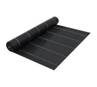 Kaloriko Toile de paillage Noir 2 x 50 m en polypropylène 60 g m2, géotextile stabilisé UV, Protection Anti Mauvaise Herbe, Feutre de Drainage pour Jardin, Potager, Serre et allée