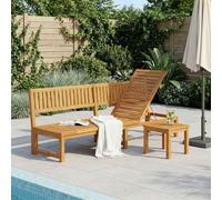 Kaloriko Transat Bain de Soleil en Bois d'acacia Massif huilé 200 x 57 x 75 cm Chaise Longue inclinable avec Dossier Multipositions pour Jardin terrasse Patio extérieur détente Confort