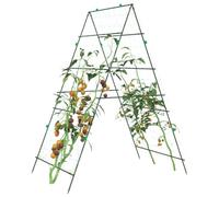 Kaloriko Treillis de Jardin pour Plantes grimpantes 3 pcs Forme A Acier, Support tuteur Arceau Grille obelisque pour Vigne Tomate Rosier Lierre Potager extérieur