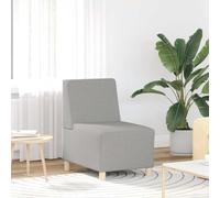 Kaloriko Unité de Sofa modulaire sans accoudoirs Gris Nuage Tissu Polyester 55x74x82 cm avec Cadre contreplaqué Assise 55x55 cm Hauteur 45 cm pour Salon Chambre Bureau modulable Confortable