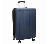 Kaloriko Valise avec serrure bleu foncé en plastique ABS 50 x 30 x 76 cm rigide légère imperméable à roulettes bagage à main bagage cabine affaires vacances w nd