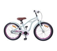 Kaloriko Vélo pour enfant 22" vert clair en acier avec 1 vitesse, siège et guidon réglables, garde-boue, frein, sonnette pour 7-12 ans, 130-145 cm, deux roues robustes pour loisirs et excursions