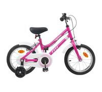Kaloriko Vélo pour Enfants 16 Pouces Rose Clair avec Freins Sécurisés Cadre Robuste Confort Ajustable pour Balades Aventures 4-6 Ans