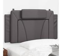 Kaloriko Viana Coussin de tête de lit en cuir synthétique gris de 100 cm de large pour plus de confort et de soutien dorsal dans la chambre à coucher