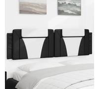 Kaloriko Viana - Tête de lit - Noir et blanc - 180 cm - En cuir synthétique - Fixation au mur ou au lit - Pour plus de confort et de soutien dorsal
