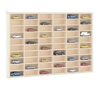 Kaloriko Vitrine de Collection en Bois contreplaqué avec 60 Compartiments 60 x 4,5 x 40,5 cm, étagère Murale Suspendue, Design élégant pour Rangement décoratif Salon Chambre Bureau