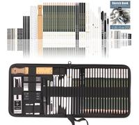 Kalour-Ensemble De Stylos À Croquis Spéciaux Pour Étudiants,Boîte En Fer De Luxe,Dessin D'art,50 Pièces,60/70 Pièces - Type 54pcs