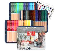 KALOUR Lot de 72 crayons de couleur professionnels pour coloriage, à base d'huile, noyau souple, idéal pour les artistes et les débutants