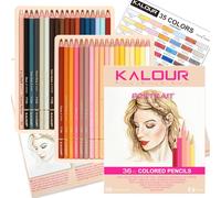 KALOUR PDAS 36 Peaux de Tons Crayons de Couleur Set Portrait à Base d'Huile Pré-aiguisé Crayons de Dessin pour Débutant Artiste Adulte Livre de Coloriage Projet de Dessin Esquisse