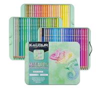 KALOUR PDAS Lot de 72 + 2 crayons de couleur pastel macaron pour livres de coloriage pour adultes, noyau souple, idéal pour le dessin, le mélange, l'ombrage, cadeau pour adultes et débutants