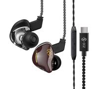 KALPO-Ccz Coffee-Bean Écouteurs Intra-Auriculaires Usb C,Iem Pilote 1Dd,Basses Immersives Casque Filaire De Type C Pour Sport,Musique,Vidéo,Jeux,Égl (Avec Micro)