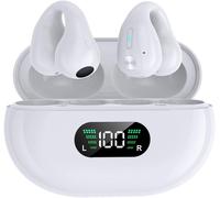 KALPO-Ecouteurs Bluetooth Sans Fil,Clip D'Oreille Bluetooth Sans Fil À Conduction Osseuse,Écouteurs Bluetooth 5.3 Hifi Son Stéréo,Écouteurs À Clip,Écouteurs À Oreilles Ouvertes,Pour Iphone An Oid Sam