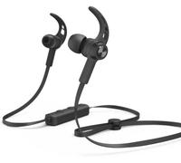KALPO-Ecouteurs Sans Fil Tour Du Cou Freedom Run (Casque Bluetooth Intra-Auriculaires Tour D'Oreille Avec Micro,6H D'Autonomie,Idéal Sport,Course,Vélo,Gym,Contrôle Vocal) Noir