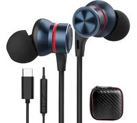 KALPO-Écouteurs Usb C,Hifi Stereo No Cancelling Type C Écouteurs Usb C Avec Microphone Et Contrôle Du Volume Pour Samsung S22/S21Ultra S21 Fe Note 20 Z Flip3 Fold3,Pour One Plus 13 Pour Xiaomi 15 14