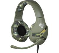 KALPO-Mythics Casque Gaming Filaire Nemesis Ps4,Ps5, Et Xbox-Microphone-Câble 1,5 M-Pr Jack 3,5 Mm-Motif Camouflage Vert Kaki