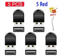KALPZ-10 Pcs/Lot Mini Clé Usb Haute Vitesse Haute Capacité 64 Gb Clé Usb 32 Gb Clé Mémoire 16 Gb Cadeau Créatif U Disque Rouge,128 Go,Black