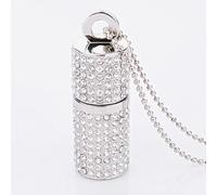 KALPZ-3 Couleurs Collier En Cristal Usb 2.0 Clé Usb 128Gb Rose Clé Usb 64Gb 32Gb 16Gb 8Gb 4Gb Clé Usb Memoria Usb Cadeau Usb ¿mavera,Argent,128 Go
