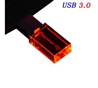 KALPZ-Avec Lumière Led Colorée Usb 3.0 Haute Vitesse 128Gb Clé Usb Pioneer Dj Logo Pen Drive Articles Clé Mémoire 64Gb 32Gb,128Gb,Red Led