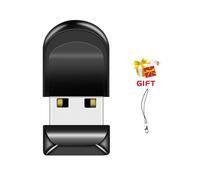 KALPZ-Avec Porte-Clés En Plastique Usb Flash Drives 64Gb Mini Usb 2.0 Pen Drive 32Gb Capacité Réelle Clé Mémoire 16Gb Créatif U Disque Cadeau,128 Go,Black
