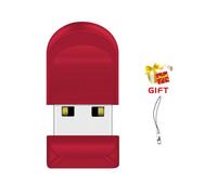 KALPZ-Avec Porte-Clés En Plastique Usb Flash Drives 64Gb Mini Usb 2.0 Pen Drive 32Gb Capacité Réelle Clé Mémoire 16Gb Créatif U Disque Cadeau,128 Go,Rouge