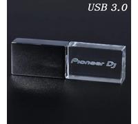KALPZ-Beaux Disques Flash Usb 3.0 Pioneer Dj Pen Drive 64 Go Led Coloré Clé Mémoire Haute Vitesse 32 Go 16 Go Logo Personnalisé Gratuit U Disque,16Gb,Usb 3.0-White Led