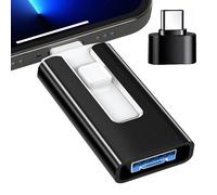 KALPZ-Clé Usb 3.0 512G 256G 2 To 1 To Pour Iphone Avec Interface Iphone 4 En 1 Clé Usb Type Micro Pour Iphone7/8/11/12/13 Ipad,128Gb,Black