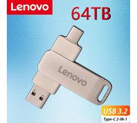 KALPZ-Clé Usb 3.0 En Métal Lenovo 64 To, Haute Vitesse 180 Mo/S, Étui Gratuit, Collection De Films Disque U Pendrive 16 To 2 To Étanche Gratuit,,16Tb