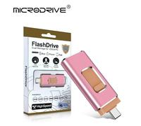 KALPZ-Clé Usb 4 En 1, 64 Go, Micro Clé Usb Haute Vitesse Otg Type-C, Clé Usb 32 Go 128 Go 256 Go Pour Iphone Samsung,128 Go,Rose