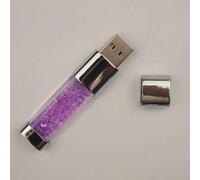 KALPZ-Clé Usb Cristal Led Lumières Carte Mémoire Clé Usb 32Gb Clé Usb 64Gb U Disque 4G 8G 16G Cle Usb Cadeau,Purple,16 Go