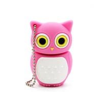 KALPZ-Clé Usb Dessin Animé Mignon 64 Go Clé Usb Pingouin Animal 32 Go Chat Hibou Clé Mémoire Lion Clé Dinosaure Stockage Externe 16G,128 Go,Pink Owl