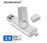 KALPZ-Clé Usb Otg De Type C Haute Vitesse Pour Téléphone, Stockage Externe, Micro Usb, Clé Usb, 64 Go, 32 Go, 16 Go, 8 Go, 128 Go, 256 Go,128 Go,Argent