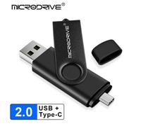 KALPZ-Clé Usb Otg De Type C Haute Vitesse Pour Téléphone, Stockage Externe, Micro Usb, Clé Usb, 64 Go, 32 Go, 16 Go, 8 Go, 128 Go, 256 Go,128 Go,Black