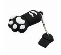 KALPZ-Clé Usb Patte De Chat De Dessin Animé, 8 Go 16 Go 32 Go 64 Go, Clé Usb 128 Go, Clé Usb 256 Go, Clé Usb Avec Porte-Clés,128 Go,Black