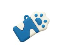 KALPZ-Clé Usb Patte De Chat De Dessin Animé, 8 Go 16 Go 32 Go 64 Go, Clé Usb 128 Go, Clé Usb 256 Go, Clé Usb Avec Porte-Clés,128 Go,White Blue