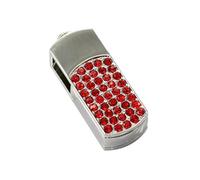 KALPZ-Clé Usb Professionnelle Clé Usb Pendentif En Cristal Clé Usb 256G 128Gb 64Gb 32Gb 16Gb 8Gb Clé Usb Clé Usb Diamant Usb 2.0 Clé Mémoire,128 Go,Red