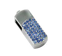 KALPZ-Clé Usb Professionnelle Clé Usb Pendentif En Cristal Clé Usb 256G 128Gb 64Gb 32Gb 16Gb 8Gb Clé Usb Clé Usb Diamant Usb 2.0 Clé Mémoire,128 Go,Blue