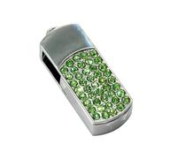 KALPZ-Clé Usb Professionnelle Clé Usb Pendentif En Cristal Clé Usb 256G 128Gb 64Gb 32Gb 16Gb 8Gb Clé Usb Clé Usb Diamant Usb 2.0 Clé Mémoire,128 Go,Green