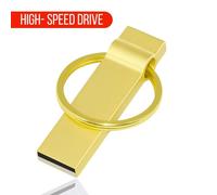 KALPZ-Clé Usb Rose Dorée 128 Go Argent Usb 64 Go Clé Mémoire Haute Vitesse Porte-Clés Gratuit Clé Usb 32 Go Cadeaux Créatifs Clé Usb,Or,128 Go