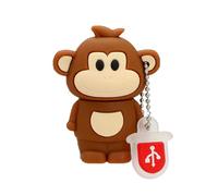 KALPZ-Clé Usb Signes Du Zodiaque Chinois, Clé Usb 32 64 128 4 8 16 256 Go, Clé Usb 2.0 256 Go, Clé Usb Singe/Chauve/Lapin, Mini Cadeau,128 Go,Monkey-Brown