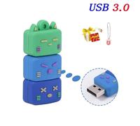 KALPZ-Dessin Animé Haute Vitesse Usb 3.0 Clé Usb 64Gb Tasse De Café Couleur Caméra Stylo Lecteur Avec Porte-Clés Chat Mignon Clé Mémoire Cadeau De Vacances,J,16Gb