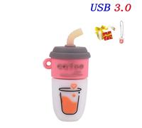 KALPZ-Dessin Animé Haute Vitesse Usb 3.0 Clé Usb 64Gb Tasse De Café Couleur Caméra Stylo Lecteur Avec Porte-Clés Chat Mignon Clé Mémoire Cadeau De Vacances,L,16Gb