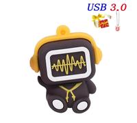 KALPZ-Dessin Animé Haute Vitesse Usb 3.0 Clé Usb 64Gb Tasse De Café Couleur Caméra Stylo Lecteur Avec Porte-Clés Chat Mignon Clé Mémoire Cadeau De Vacances,R,16Gb