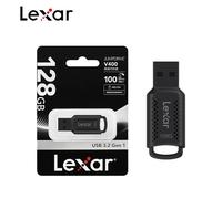 KALPZ-Disque Flash D'Origine Lexar Jumpdrive V400 Usb3.2 32Gb 64Gb 128Gb Lecture Max 100 Mo/S U Stick Mémoire Noire Clé Usb Pour Ordinateur Portable,,128 Go