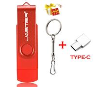 KALPZ-Jaster-Clé Usb 2.0 Otg Haute Vitesse, Support À Mémoire De 8Gb 16Gb 32Gb 64Gb, Micro Lecteur Flash, 2 En 1, Pour Smartphone Android,16 Go,Red