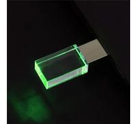 KALPZ-Jaster-Clé Usb En Métal Avec Logo Personnalisé, Clé Usb En Cristal, Clé De Voiture, Clé Usb Modèle, Clé Usb, Cadeau D'Affaires, Lumière Led Gratuite, Disque U, 128 Go,16Gb,Silver Green