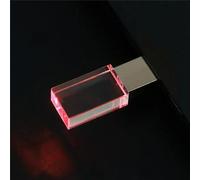 KALPZ-Jaster-Clé Usb En Métal Avec Logo Personnalisé, Clé Usb En Cristal, Clé De Voiture, Clé Usb Modèle, Clé Usb, Cadeau D'Affaires, Lumière Led Gratuite, Disque U, 128 Go,16Gb,Silver Red