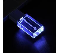 KALPZ-Jaster Clé Usb Lumineuse Couvercle Doré Clé Usb En Cristal Clé Usb 128Gb Clé Usb 64Gb Clé Usb Led Colorée 16Gb Avec Pioneer Dj,16 Go,Bleu