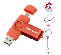 KALPZ-Jaster Clé Usb Otg Haute Vitesse 2.0 Clé Usb 64Gb 32Gb 16Gb Clé Mémoire 2 En 1 Clé Micro Usb Pour Smartphones Android,Orange,16Gb