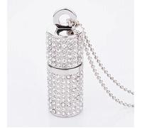 KALPZ-Jaster Cristal Cylindrique Usb Clé Mode Métal Diamant Stylo Driveu Disque Clé Usb 4Gb 8Gb 16Gb 32Gb 64Gb Clé Mémoire,128 Go,White